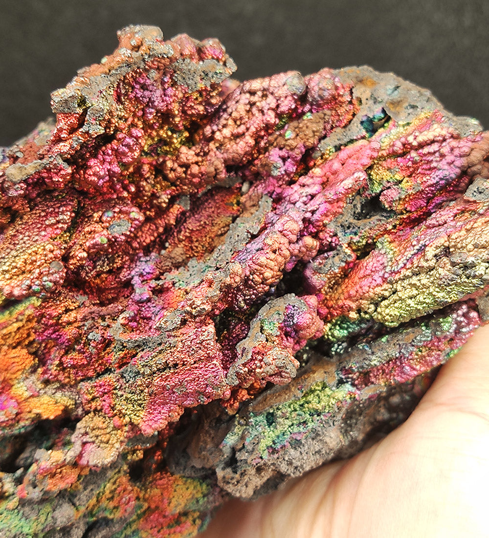 | Top premium rare Iridescent Goethite, Turgite, Hematite, Iridescent | COLOUR: Orange, Pink | 100% natural color |
