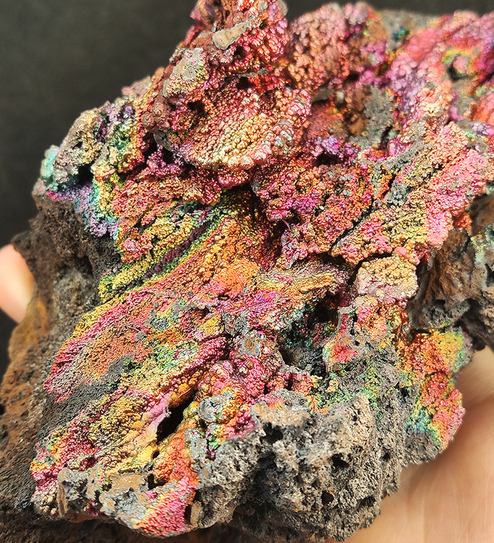 | Top premium rare Iridescent Goethite, Turgite, Hematite, Iridescent | COLOUR: Orange, Pink | 100% natural color |