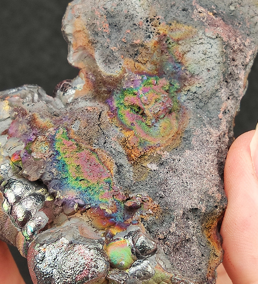 | Top premium rare Iridescent Goethite, Turgite, Hematite, Iridescent | COLOUR: Pink, Brown, Silver | 100% natural color |