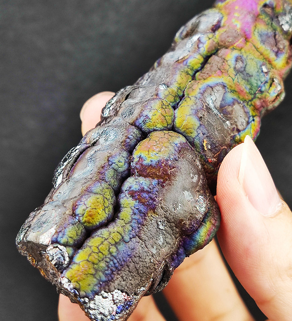 | Goethite Pillar(11cm) | Goethite Pendant Copper Wire Wrapped Gemstone Pendant | COLOUR: Purple| 100% natural color |