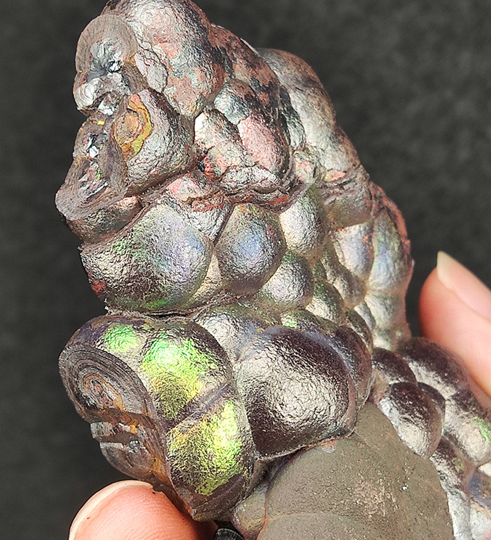 | Top premium rare Iridescent Goethite, Turgite, Hematite, Iridescent | COLOUR: Green, Brown, Silver | 100% natural color |