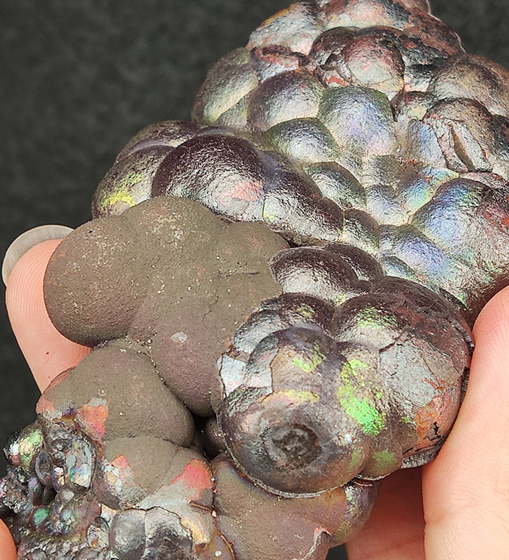 | Top premium rare Iridescent Goethite, Turgite, Hematite, Iridescent | COLOUR: Green, Brown, Silver | 100% natural color |
