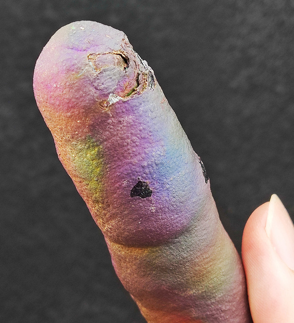 | Goethite Pillar(10cm) | Top premium rare Iridescent Goethite, Turgite, Hematite, Iridescent | COLOUR: Pink, Purple , Green | 100% natural color |