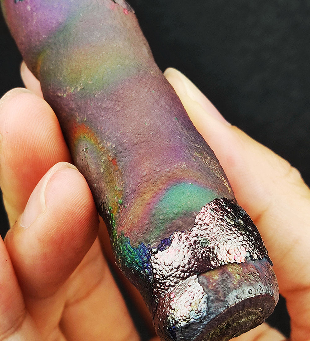 | Goethite Pillar(10cm) | Top premium rare Iridescent Goethite, Turgite, Hematite, Iridescent | COLOUR: Pink, Purple , Green | 100% natural color |