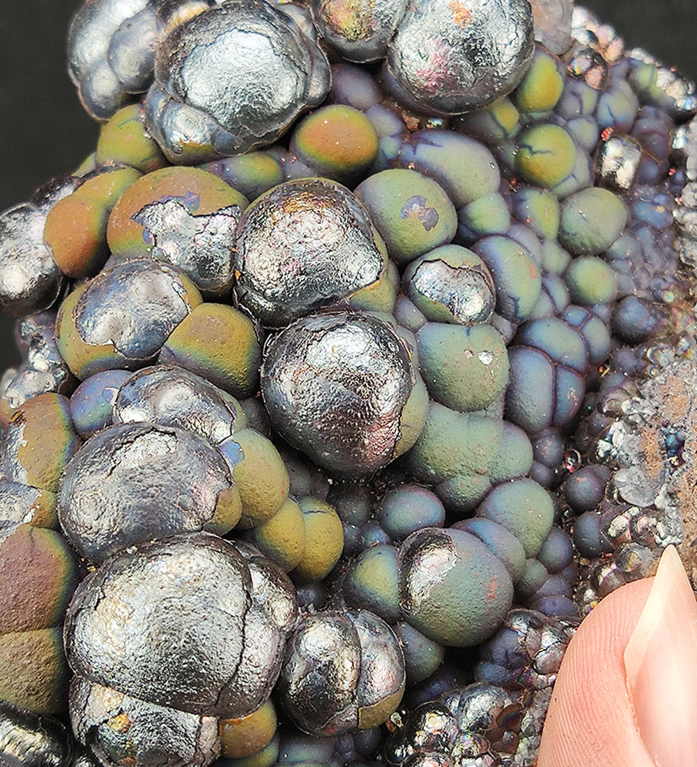 | Top premium rare Iridescent Goethite, Turgite, Hematite, Iridescent | COLOUR: Green, Blue, Silver | 100% natural color |