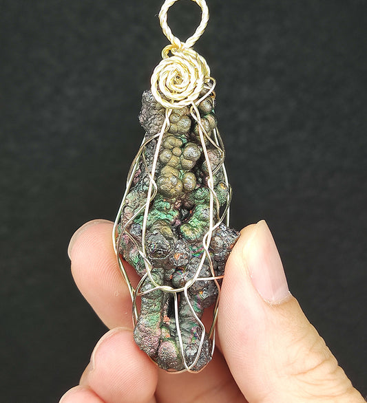 | Premium | Round-Head Twin Pillar Pendant | 5cm Green-Pink-Gold | Peak Directional Energy | Ultimate Shield & Strategic Wealth Attraction | Malaysia Natural Leklai