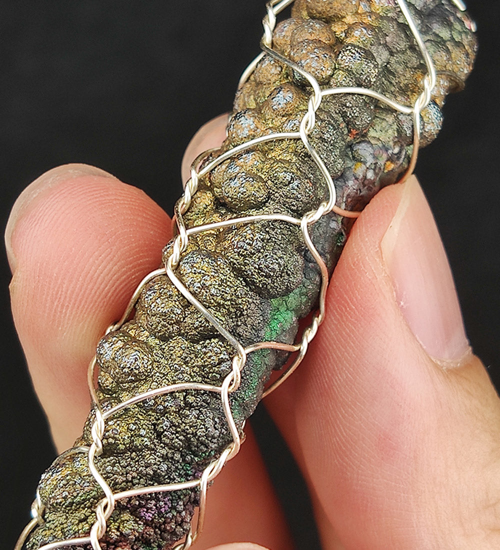 | Goethite Pillar(6cm) | Goethite Pendant Copper Wire Wrapped Gemstone Pendant |