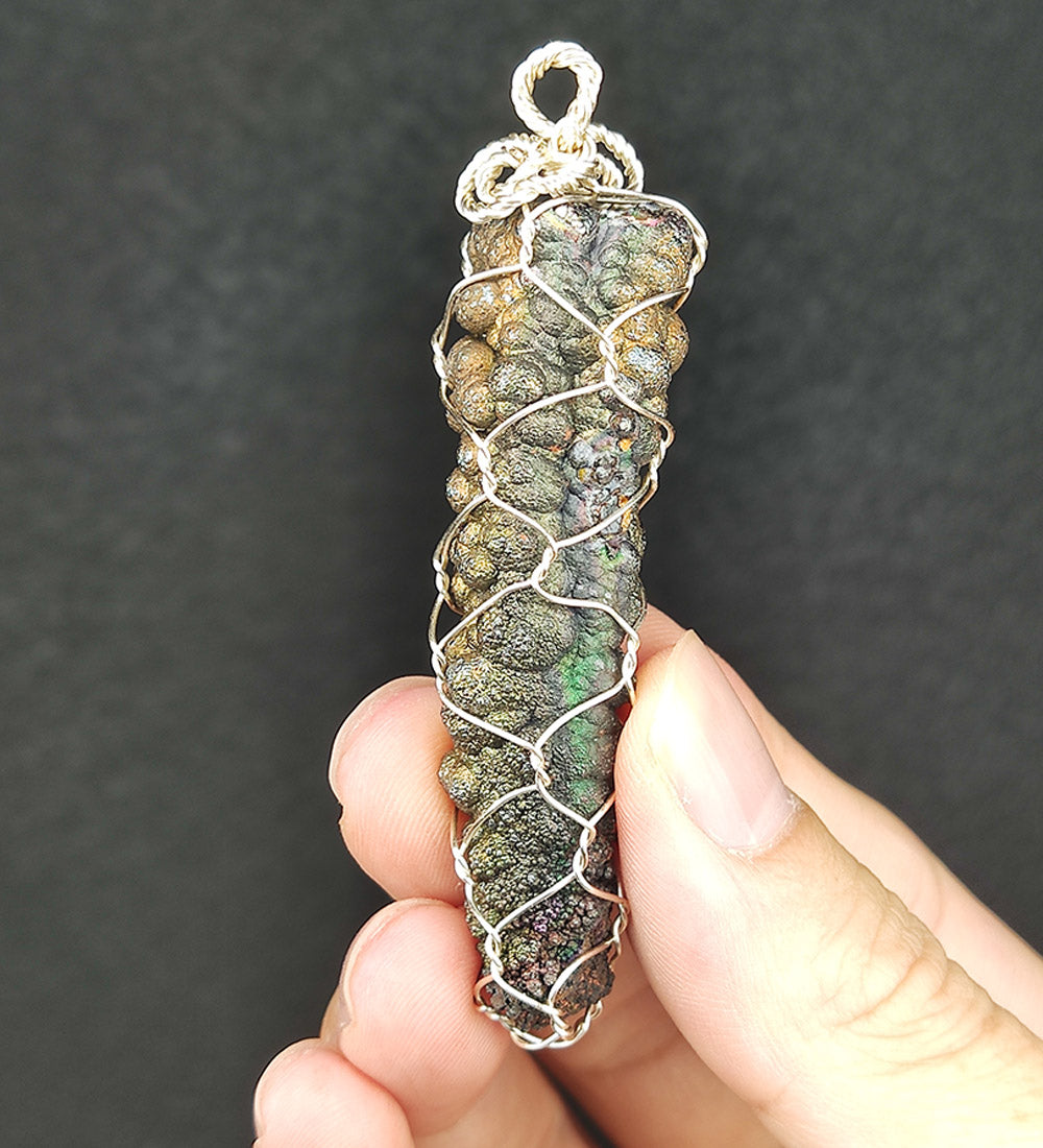 | Goethite Pillar(6cm) | Goethite Pendant Copper Wire Wrapped Gemstone Pendant |