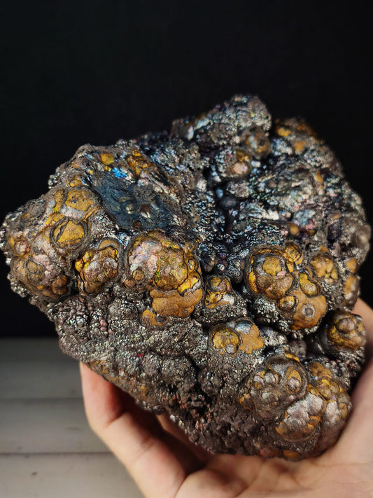 頂級醒仔膽|大靠山造型|銀金雙色|力泥活石|Leklai Iridescent Goethite