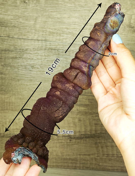 | Goethite Pillar(19cm) | Top premium rare Iridescent Goethite, Turgite, Hematite, Iridescent | COLOUR: brown, purple | 100% natural color |