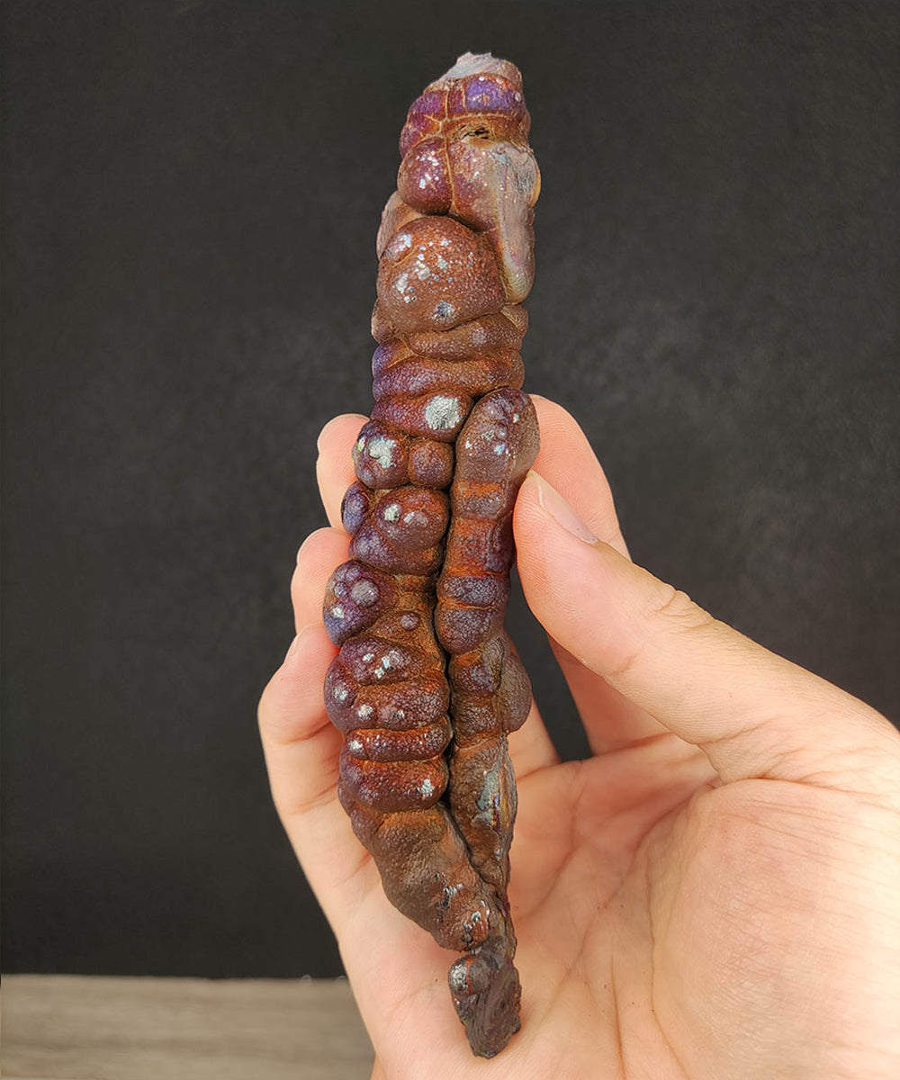 | Goethite Pillar(15cm) | Top premium rare Iridescent Goethite, Turgite, Hematite, Iridescent | COLOUR: Purple | 100% natural color |
