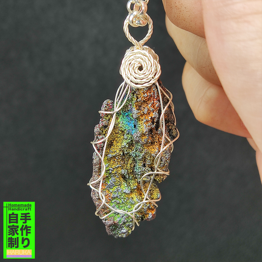 Top Grade Blue-Gold-Green Manifestation | Career, Wealth & Wellbeing Strategic Alignment | Natural Malaysian Leklai Living Stone Pendant