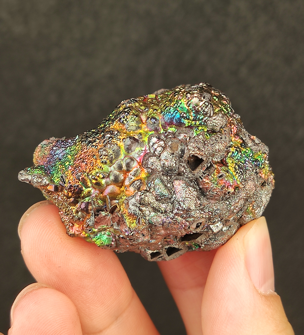 | Top premium rare Iridescent Goethite, Turgite, Hematite, Iridescent | COLOUR: Rainbow, Turgite with Gold Calcite | 100% natural color |
