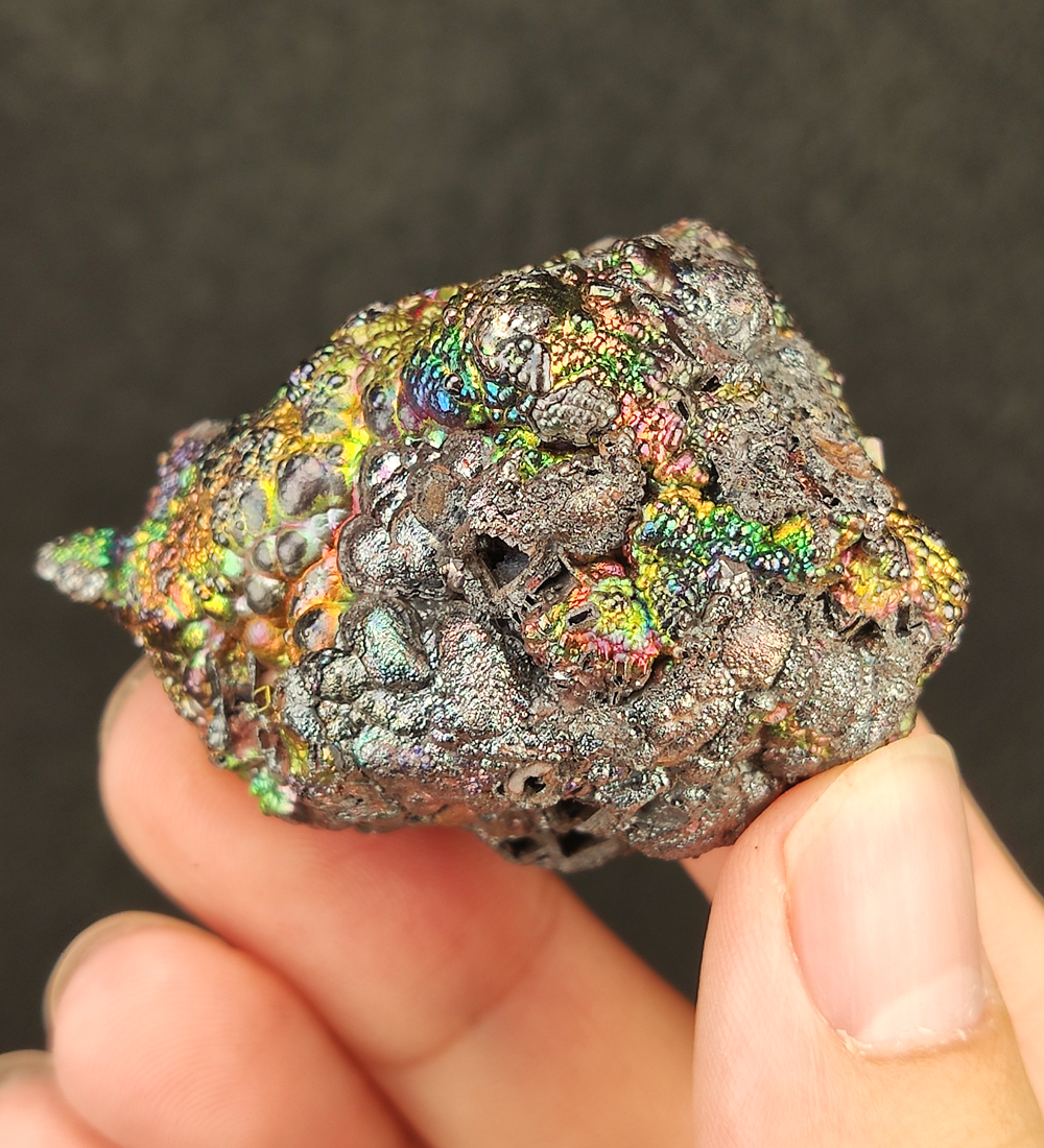 | Top premium rare Iridescent Goethite, Turgite, Hematite, Iridescent | COLOUR: Rainbow, Turgite with Gold Calcite | 100% natural color |