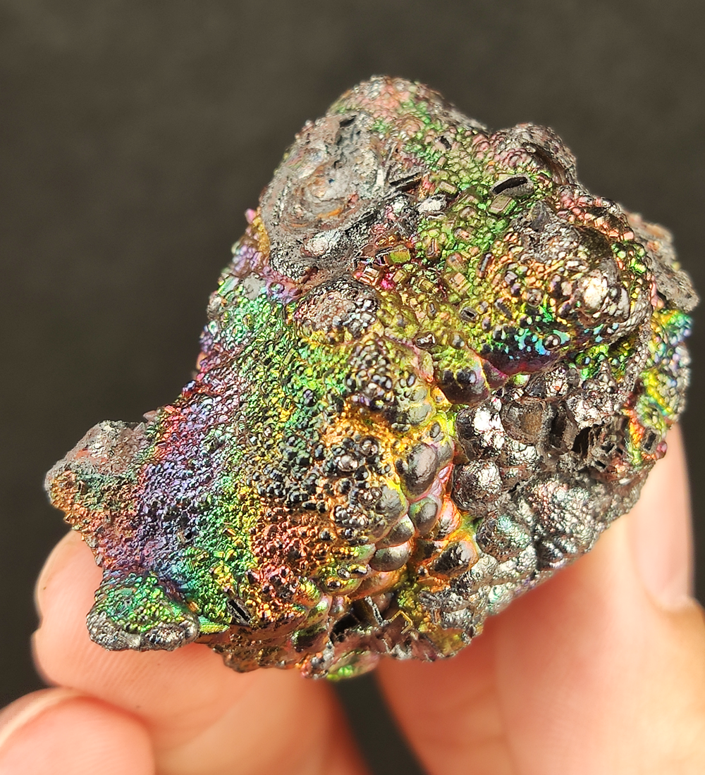 | Top premium rare Iridescent Goethite, Turgite, Hematite, Iridescent | COLOUR: Rainbow, Turgite with Gold Calcite | 100% natural color |