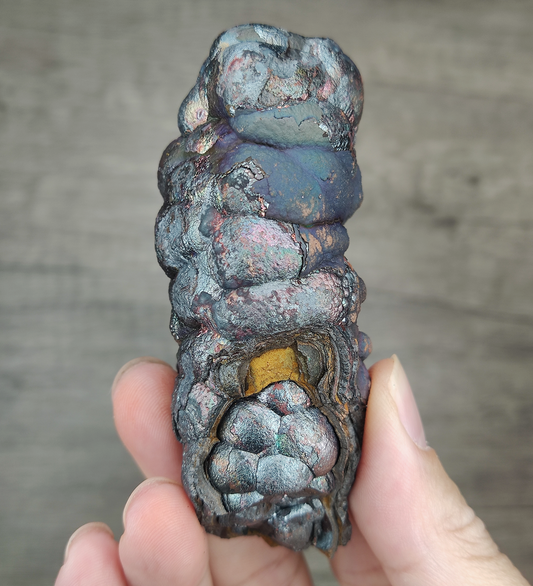 Haruka Robust Buddha Pillar | Bronze-Gold & Blue Series | Heavyweight Wealth & Obstacle Clearing | Natural Malaysian Leklai | Mineral Specimen