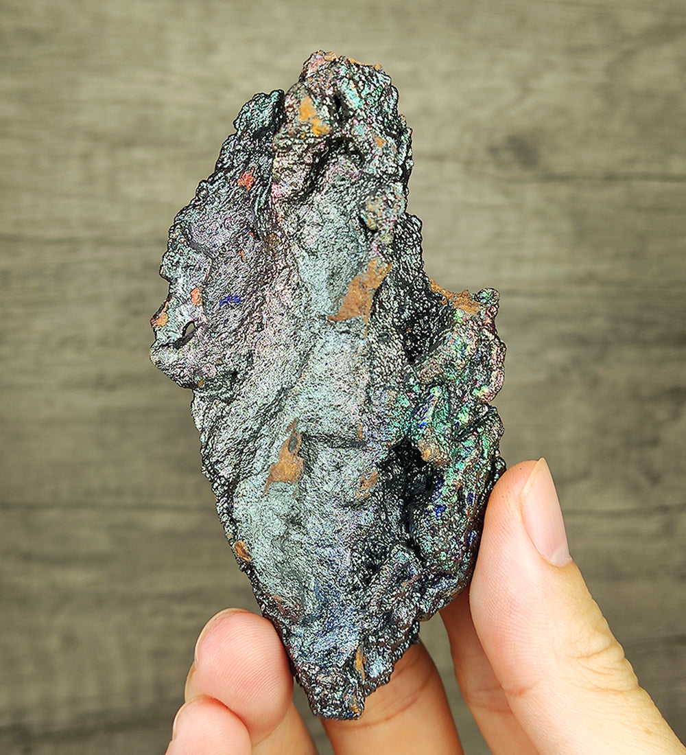 | Top premium rare Iridescent Goethite, Turgite, Hematite, Iridescent | COLOUR: Green, Silver, Purple | 100% natural color |