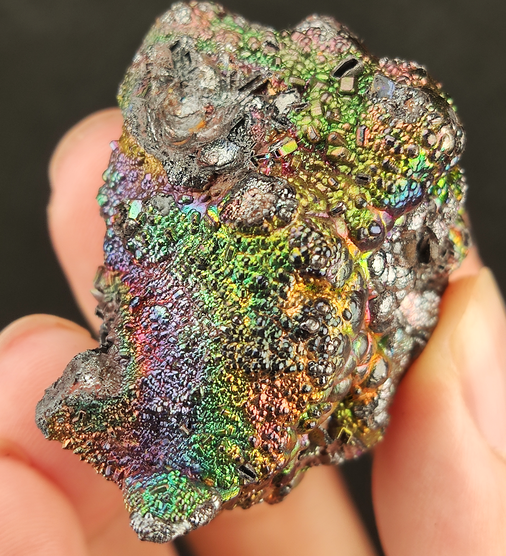 | Top premium rare Iridescent Goethite, Turgite, Hematite, Iridescent | COLOUR: Rainbow, Turgite with Gold Calcite | 100% natural color |