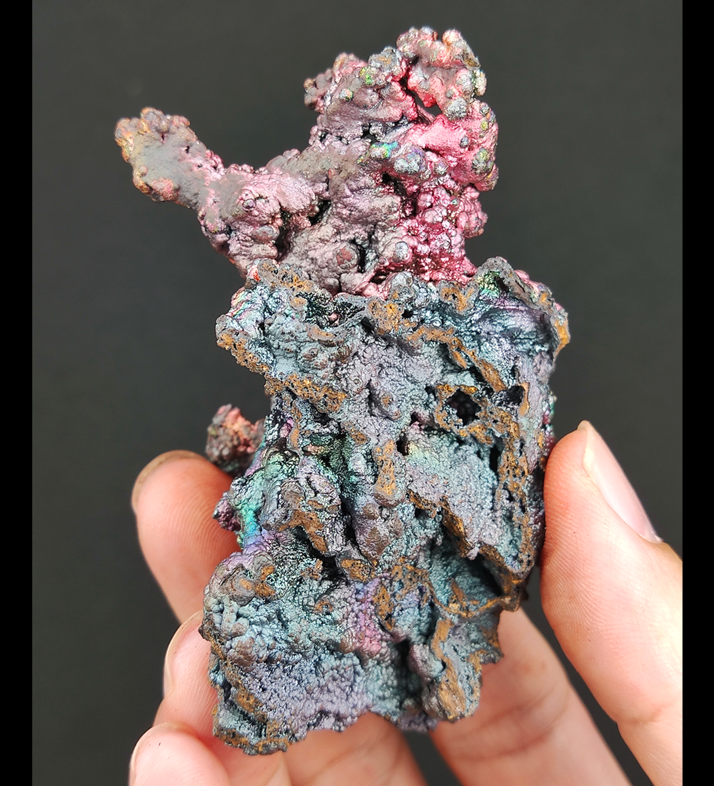 | Top premium rare Iridescent Goethite, Turgite, Hematite, Iridescent | COLOUR: Pink, Green | 100% natural color |