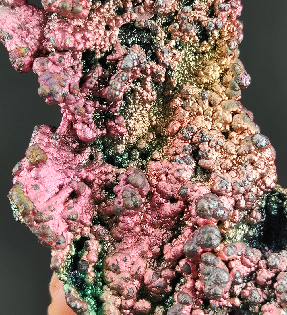 | Top premium rare Iridescent Goethite, Turgite, Hematite, Iridescent | COLOUR: Pink, Green | 100% natural color |