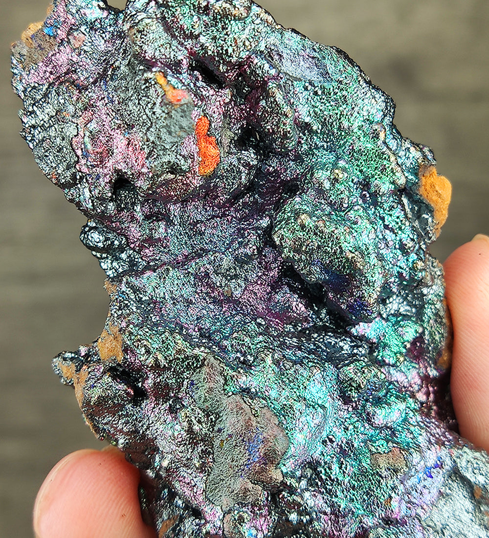 | Top premium rare Iridescent Goethite, Turgite, Hematite, Iridescent | COLOUR: Green, Silver, Purple | 100% natural color |