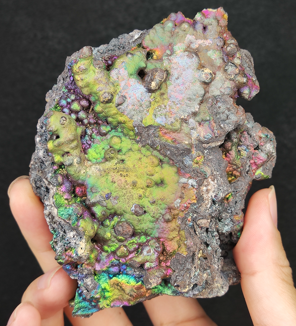 | Top premium rare Iridescent Goethite, Turgite, Hematite, Iridescent | COLOUR: Pink, Green | 100% natural color |