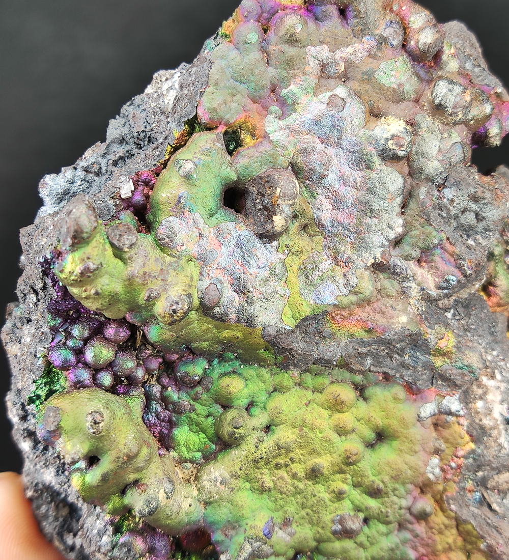 | Top premium rare Iridescent Goethite, Turgite, Hematite, Iridescent | COLOUR: Pink, Green | 100% natural color |