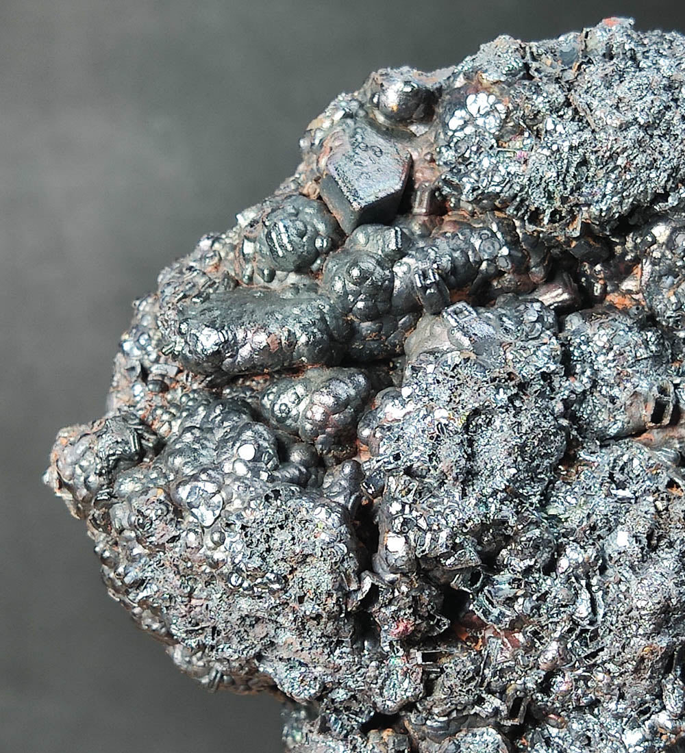 | Top premium rare Iridescent Goethite, Turgite, Hematite, Iridescent | COLOUR: Silver black ,Turgite with black Calcite | 100% natural color |