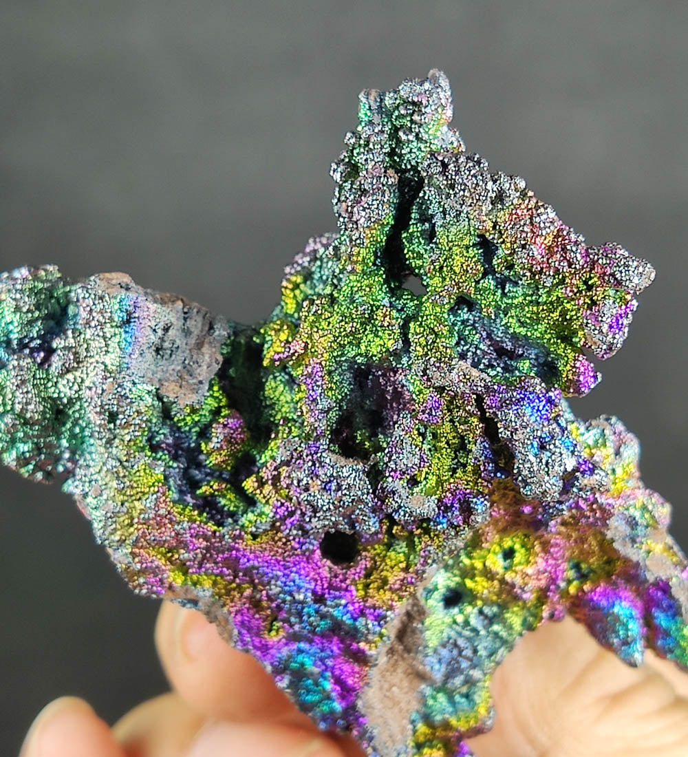 | Top premium rare Iridescent Goethite, Turgite, Hematite, Iridescent | COLOUR: pink, green,purple | 100% natural color |