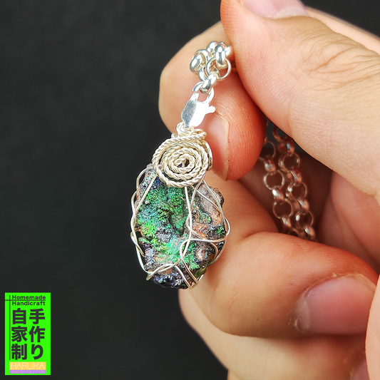Top Grade Green Manifestation | Business Growth & Networking Strategic Enhancement | Natural Malaysian Leklai Living Stone Clasp Pendant