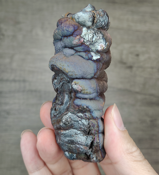 | Goethite Pillar(8.8cm) | Top premium rare Iridescent Goethite, Turgite, Hematite, Iridescent | COLOUR: brown, blue | 100% natural color |