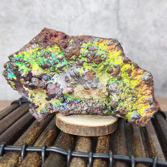| Top premium rare Iridescent Goethite, Turgite, Hematite, Iridescent | COLOUR: Gold, purple, green | 100% natural color |