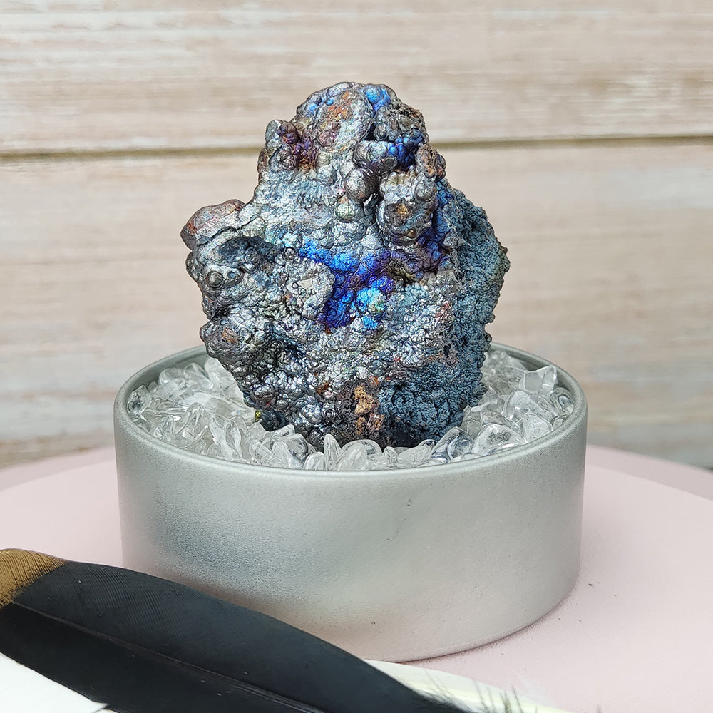 | Top premium rare Iridescent Goethite, Turgite, Hematite, Iridescent | COLOUR: Blue | 100% natural color |