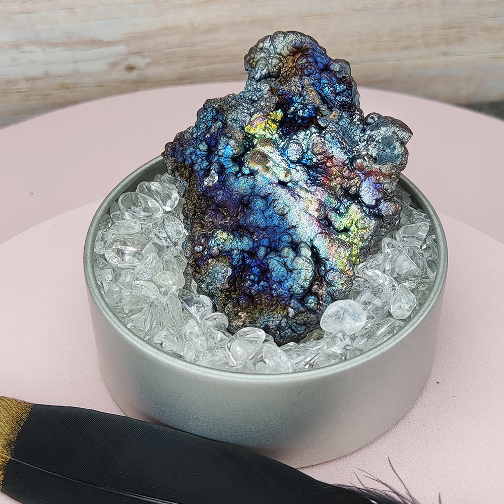 | Top premium rare Iridescent Goethite, Turgite, Hematite, Iridescent | COLOUR: Blue | 100% natural color |