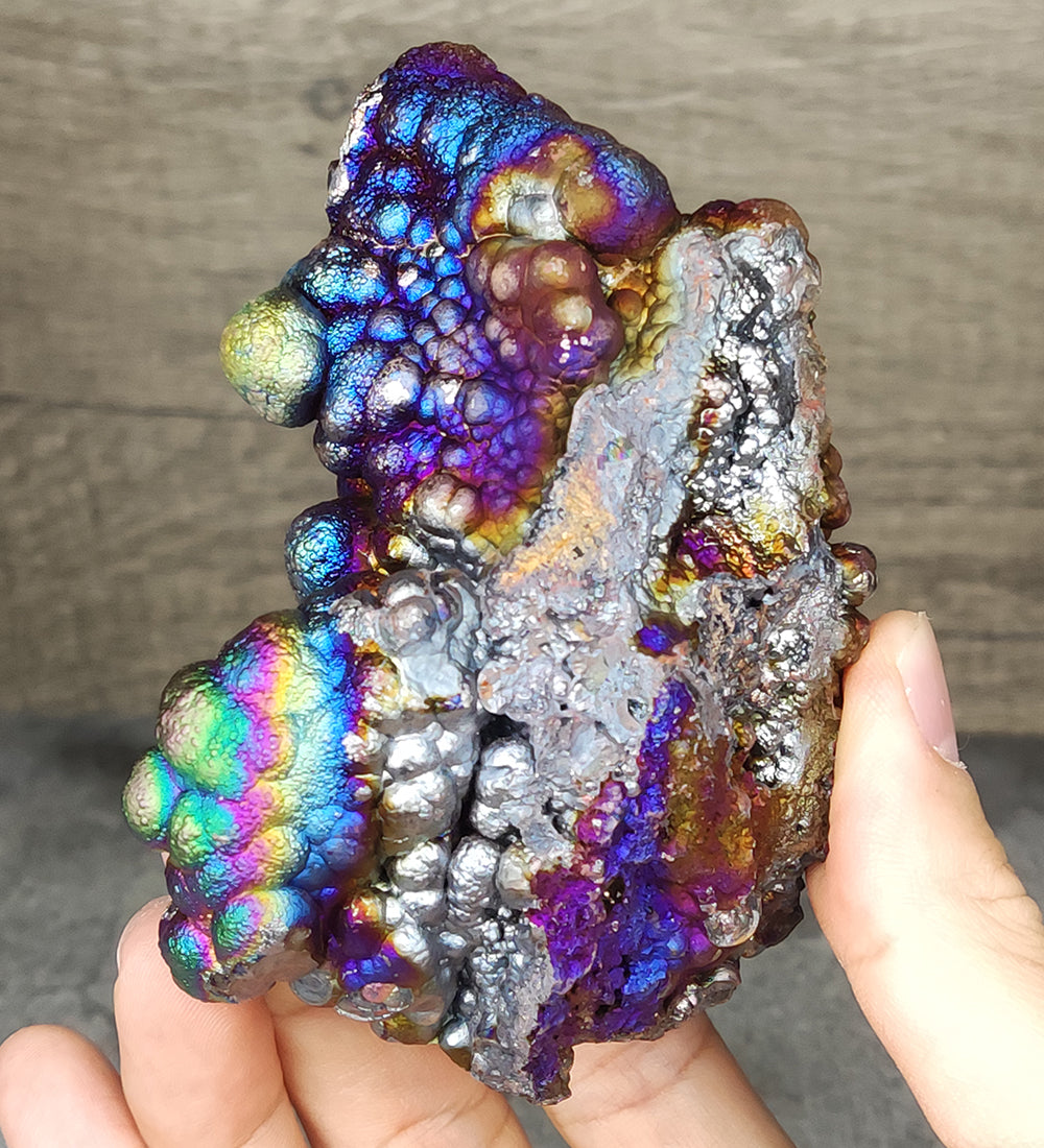 | Top premium rare Iridescent Goethite, Turgite, Hematite, Iridescent | COLOUR: Purple, Gold,blue | 100% natural color |