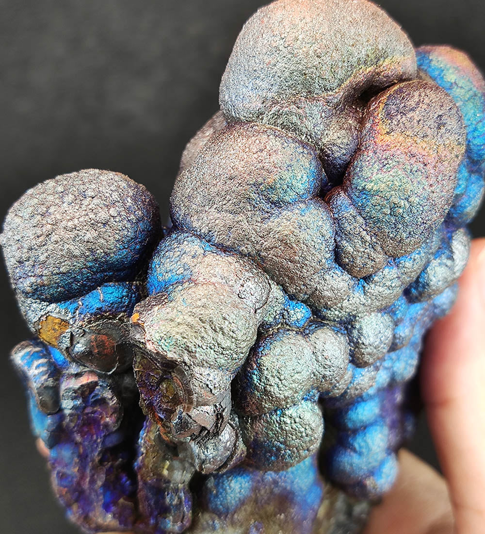 | Top premium rare Iridescent Goethite, Turgite, Hematite, Iridescent | COLOUR: Dark blue, light blue, purple, silver, gold | 100% natural color |