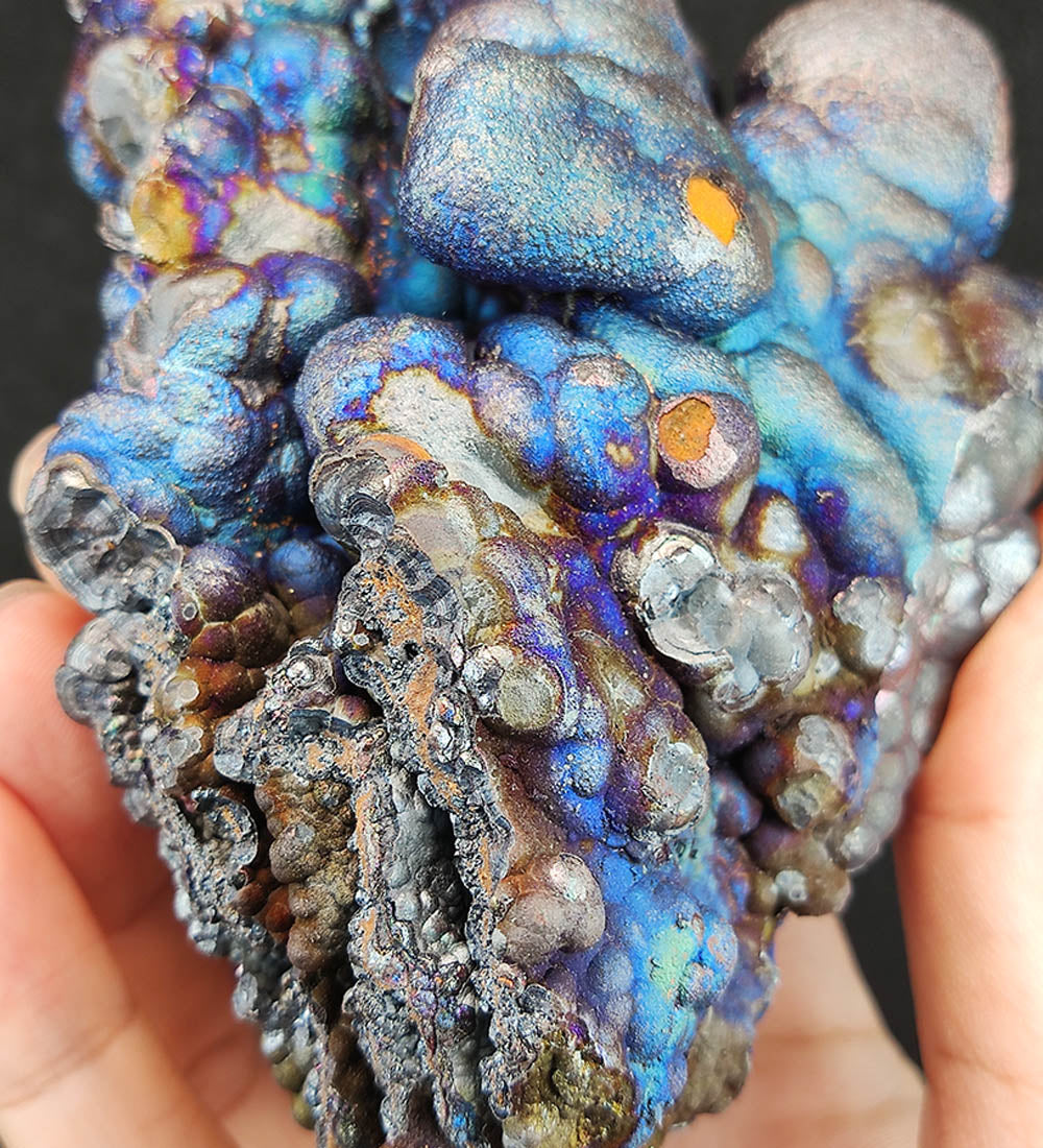| Top premium rare Iridescent Goethite, Turgite, Hematite, Iridescent | COLOUR: Dark blue, light blue, purple, silver, gold | 100% natural color |