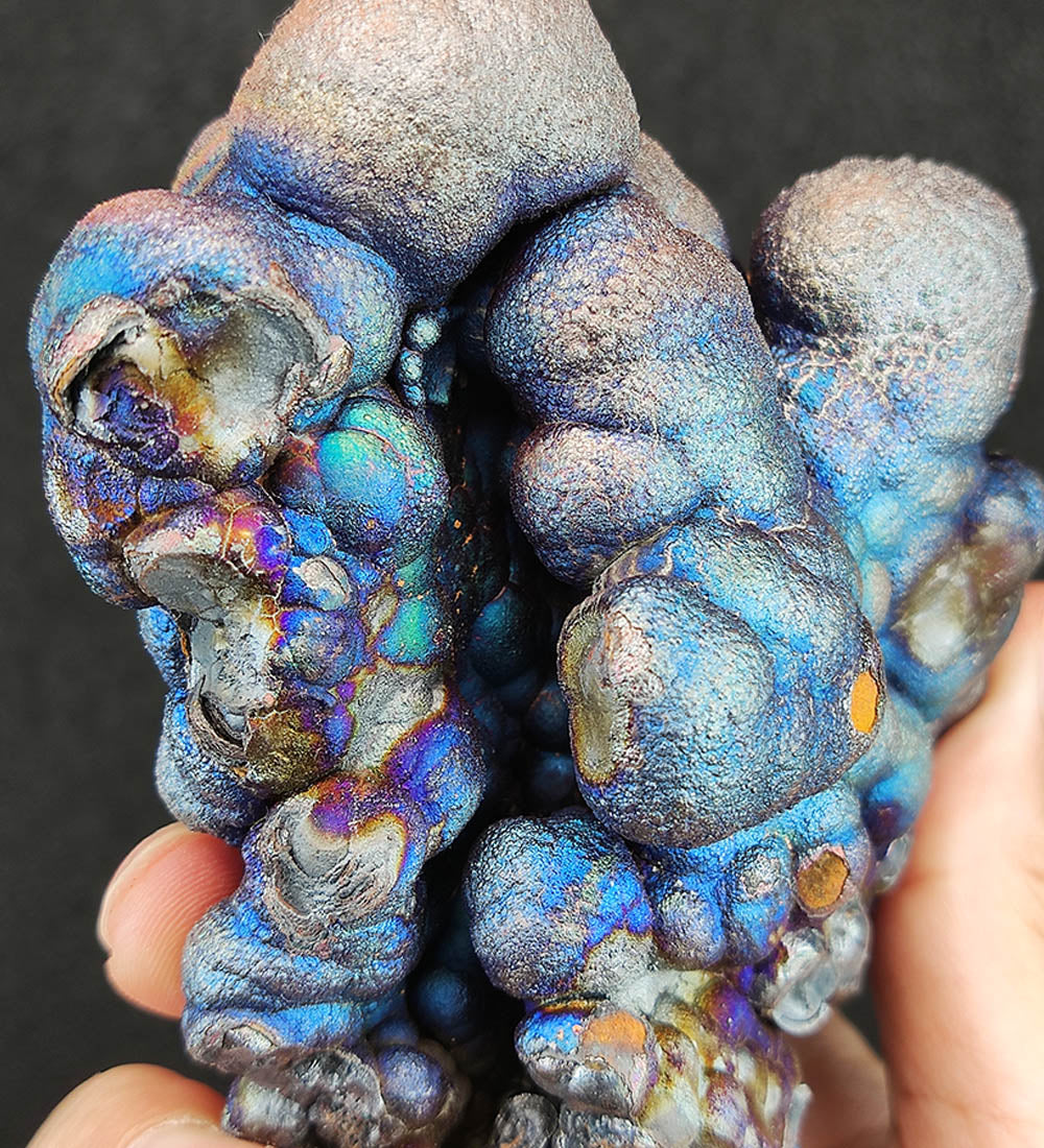 | Top premium rare Iridescent Goethite, Turgite, Hematite, Iridescent | COLOUR: Dark blue, light blue, purple, silver, gold | 100% natural color |