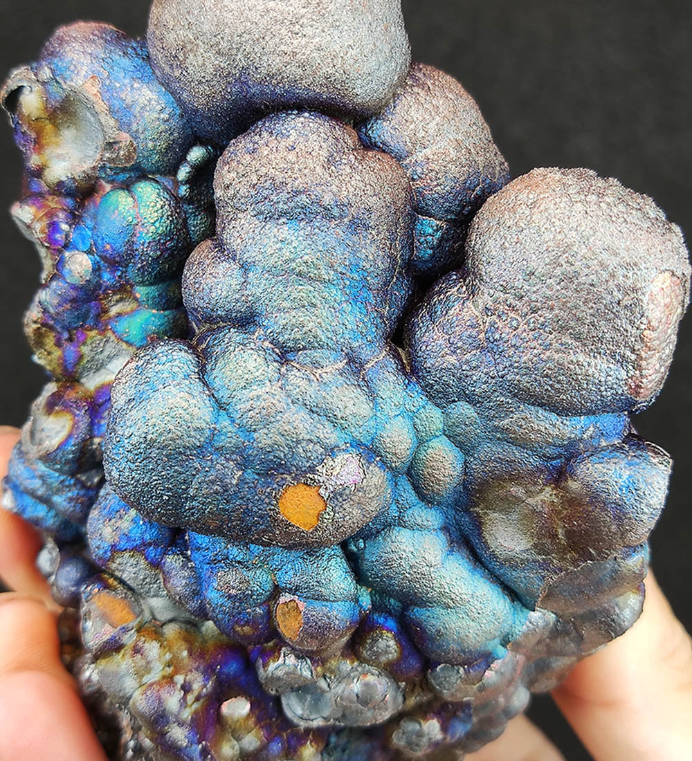 | Top premium rare Iridescent Goethite, Turgite, Hematite, Iridescent | COLOUR: Dark blue, light blue, purple, silver, gold | 100% natural color |