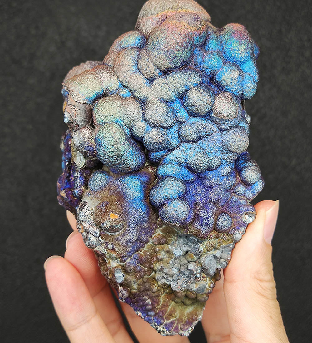 | Top premium rare Iridescent Goethite, Turgite, Hematite, Iridescent | COLOUR: Dark blue, light blue, purple, silver, gold | 100% natural color |