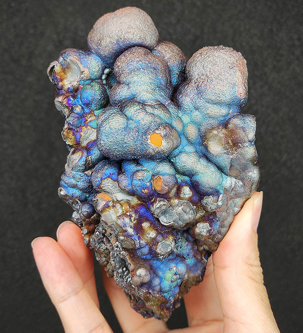 | Top premium rare Iridescent Goethite, Turgite, Hematite, Iridescent | COLOUR: Dark blue, light blue, purple, silver, gold | 100% natural color |