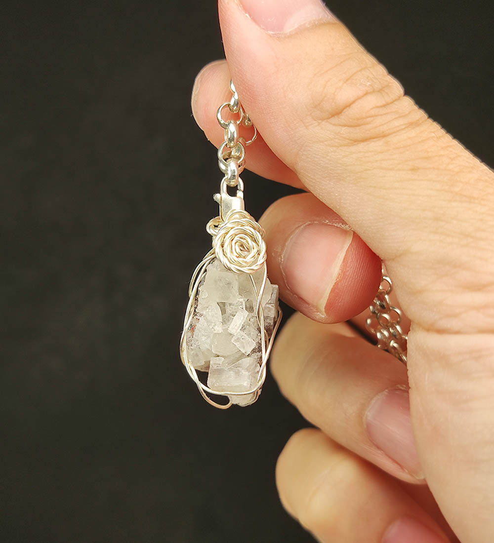 | Mini pendant | Goethite Pendant Copper Wire Wrapped Gemstone Pendant | COLOUR: Turgite with White Quartz Crystal| 100% natural color |