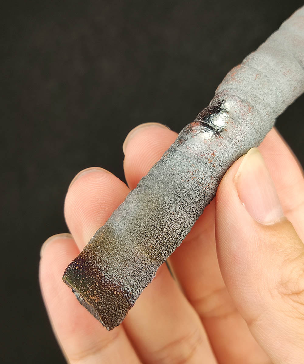 | Goethite Pillar(9.6cm) | Top premium rare Iridescent Goethite, Turgite, Hematite, Iridescent | COLOUR: Silver | 100% natural color |