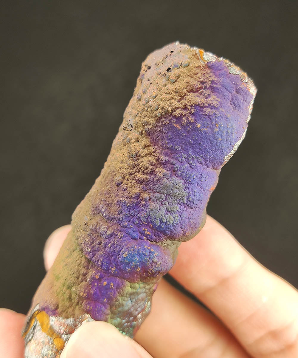 | Goethite Pillar(8cm) | Top premium rare Iridescent Goethite, Turgite, Hematite, Iridescent | COLOUR: Purple, Blue, Green | 100% natural color |
