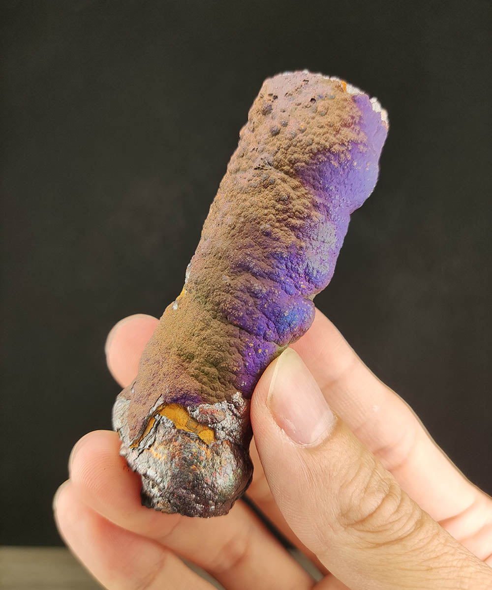 | Goethite Pillar(8cm) | Top premium rare Iridescent Goethite, Turgite, Hematite, Iridescent | COLOUR: Purple, Blue, Green | 100% natural color |