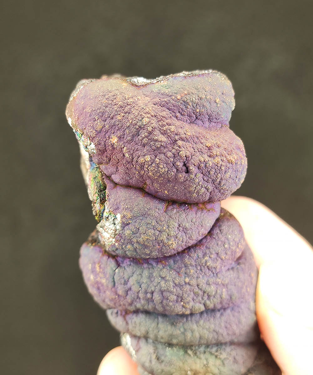 | Goethite Pillar(8cm) | Top premium rare Iridescent Goethite, Turgite, Hematite, Iridescent | COLOUR: Gold | 100% natural color |