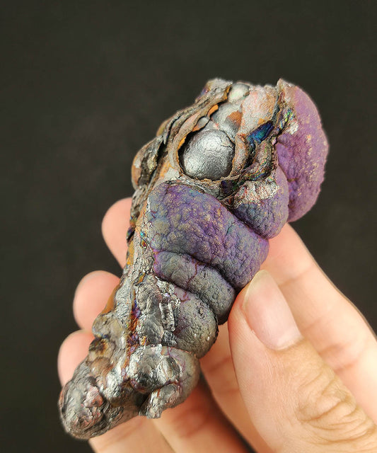 Malaysian Leklai Goethite Pillar 8cm | Thick & Solid "Chubby" Formation | Rare Four-Color Shell | Wealth Stability & Directional Energy | Natural Living Stone