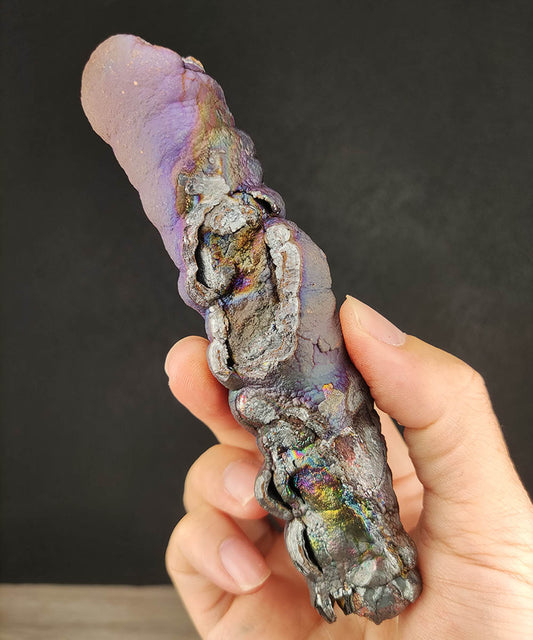 Aged Buddha Pillar Leklai | Bronze, Brown & Vibrant Purple | Grounding Strength & Wisdom Manifestation | Malaysia Natural Leklai