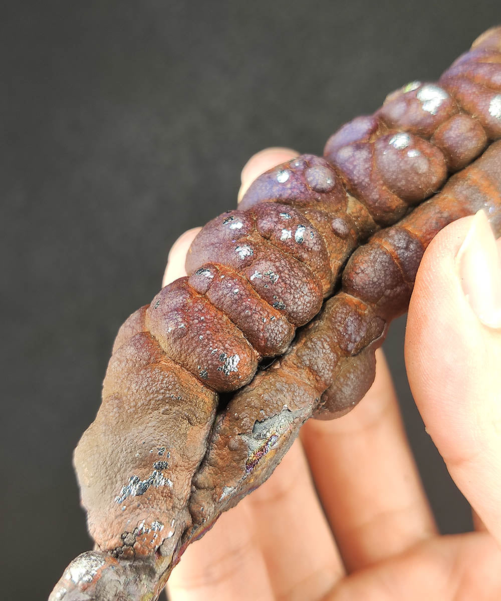 | Goethite Pillar(15cm) | Top premium rare Iridescent Goethite, Turgite, Hematite, Iridescent | COLOUR: Purple | 100% natural color |