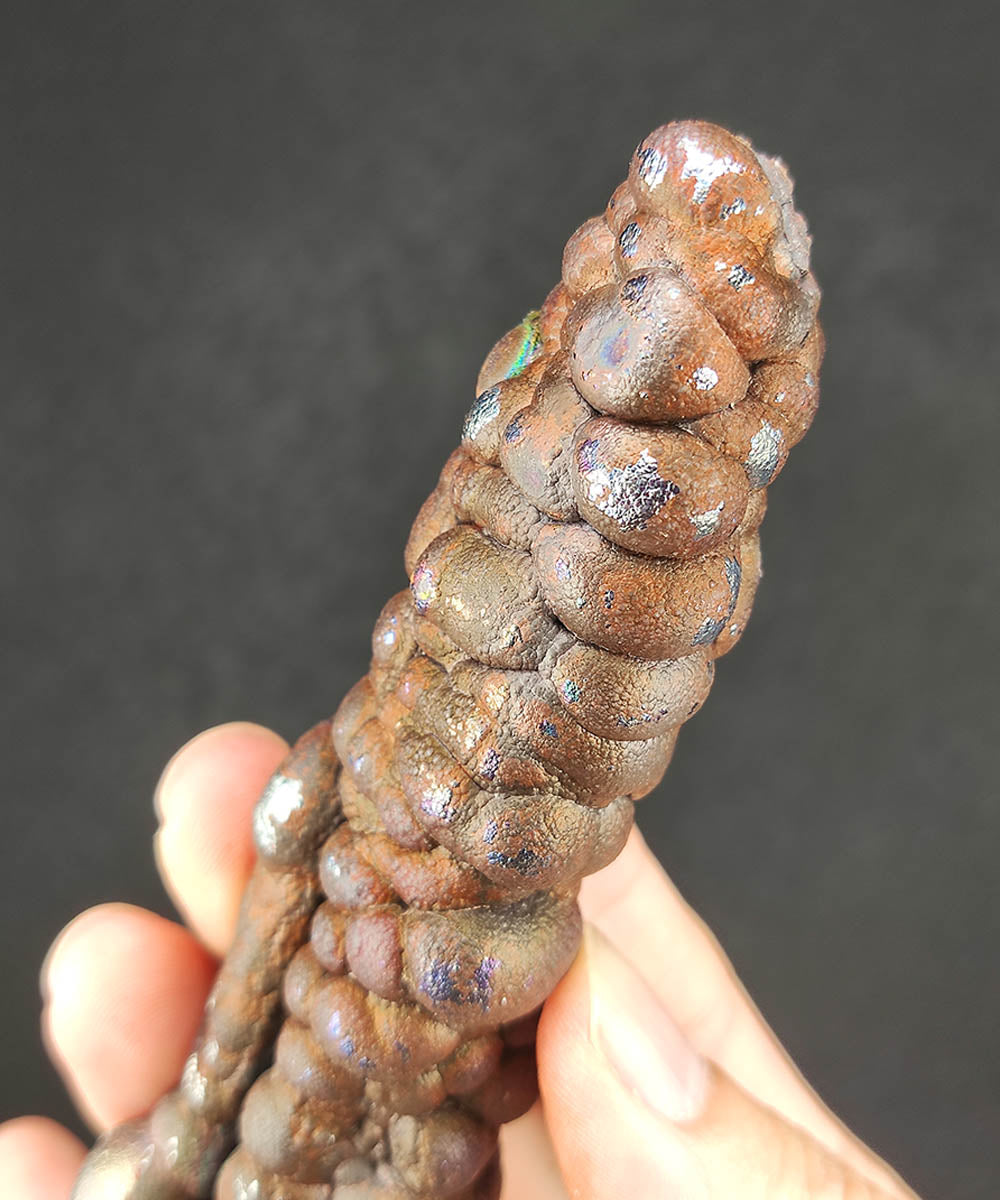 | Goethite Pillar(15cm) | Top premium rare Iridescent Goethite, Turgite, Hematite, Iridescent | COLOUR: Purple | 100% natural color |